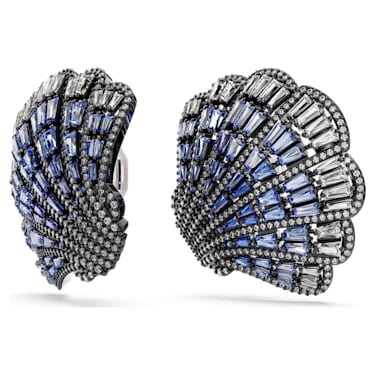 Idyllia 夹式耳环, 贝壳, 蓝色, 混合金属润饰 - Swarovski, 5683033
