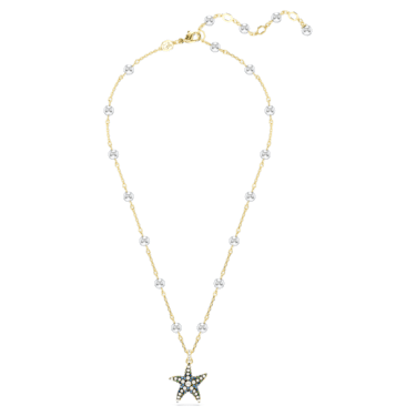 Idyllia 链坠, 仿水晶珍珠, 海星, 流光溢彩, 镀金色调 - Swarovski, 5684116