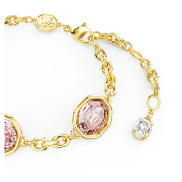 Imber 手链, 八角形切割, 粉红色, 镀金色调 - Swarovski, 5684537