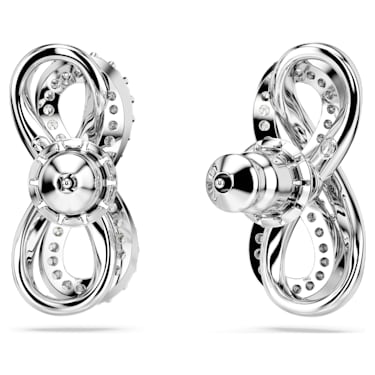 Hyperbola 耳钉, Infinity, 白色, 镀铑 - Swarovski, 5687269