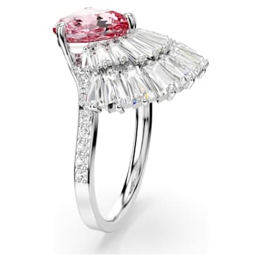 Idyllia 个性戒指, 混合切割, 贝壳, 粉红色, 镀铑 - Swarovski, 5687608