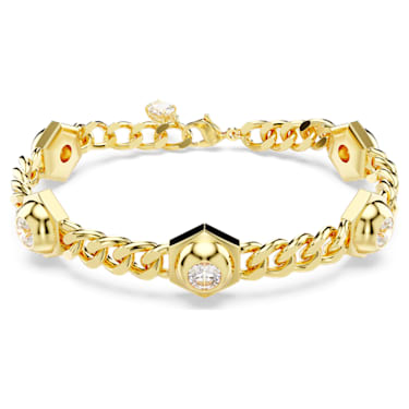 Numina 手链, 圆形切割, 白色, 镀金色调 - Swarovski, 5687701