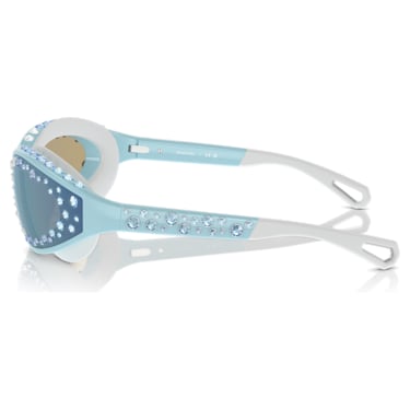 太阳眼镜, 游泳镜造型, 蓝色 - Swarovski, 5691732