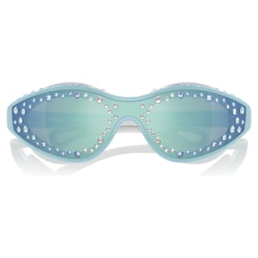 太阳眼镜, 游泳镜造型, 蓝色 - Swarovski, 5691732