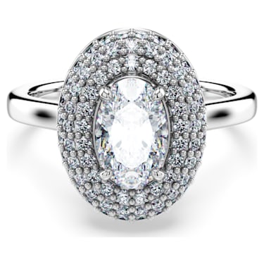Eternity 单石光环戒指, 总重 1.5 克拉培育钻石, 18K 白金 - Swarovski, 5697751