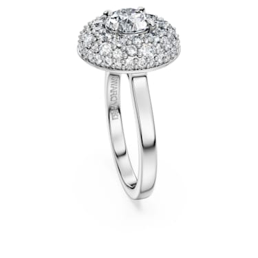 Eternity 单石光环戒指, 总重 2 克拉培育钻石, 18K 白金 - Swarovski, 5697816