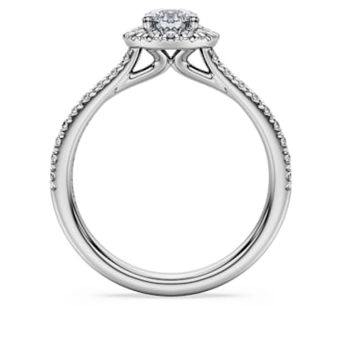 Eternity 单石光环戒指, 总重 0.8 克拉培育钻石, 18K 白金 - Swarovski, 5697824