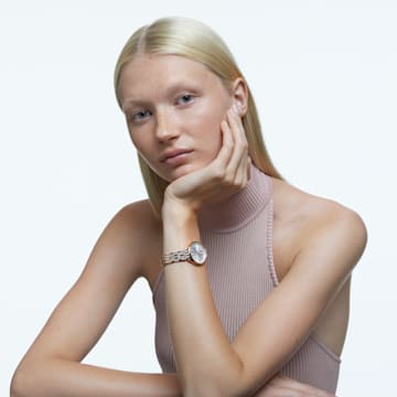 Attract 腕表, 瑞士制造，密镶, 金属手链, 玫瑰金色调, 玫瑰金色调润饰 - Swarovski, 5610487