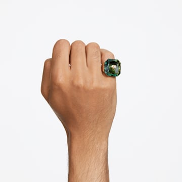 Numina 个性戒指, 八角形切割, 绿色, 镀金色调 - Swarovski, 5613538