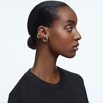 Dextera ear cuff, Set (2), Asymmetrical design, White, Gold-tone plated - Swarovski, 5615734