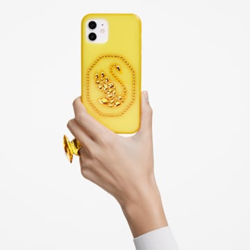 Smartphone case, Swan, iPhone® 13 Pro, Yellow - Swarovski, 5625638