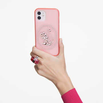 Smartphone case, Swan, iPhone® 12 Pro Max, Pink - Swarovski, 5625639