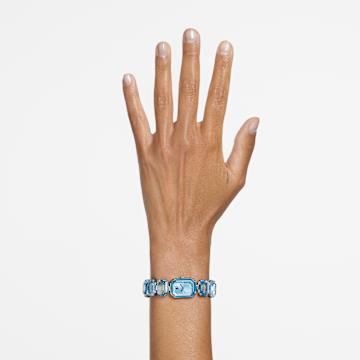 腕表, 八角形切割手链, 蓝色, 不锈钢 - Swarovski, 5630840