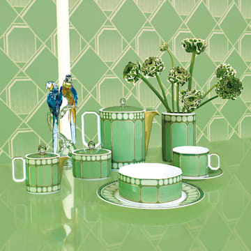 Signum vase, Porcelain, Small, Green - Swarovski, 5635552