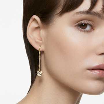 Generation 水滴形耳环, 短, 白色, 镀金色调 - Swarovski, 5636514