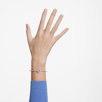 Swarovski Sparkling Dance bangle, Clover, Blue, Rhodium plated - Swarovski, 5642922