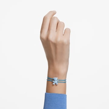 Teddy bracelet, Bear, Blue, Rhodium plated - Swarovski, 5642980