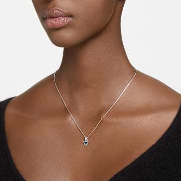 Stilla 链坠, 三角形切割, 灰色, 镀铑 - Swarovski, 5648752
