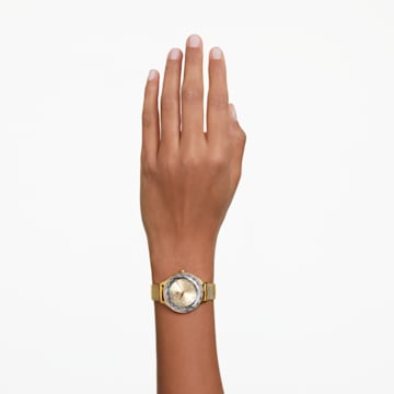 Octea Nova 腕表, 瑞士制造, 金属手链, 金色, 金色调润饰 - Swarovski, 5649993