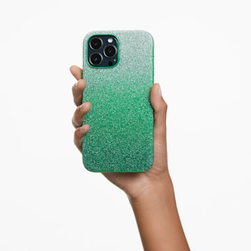 High smartphone case, iPhone® 13, Green - Swarovski, 5650675