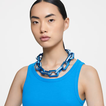 Lucent necklace, Statement, Blue - Swarovski, 5657670