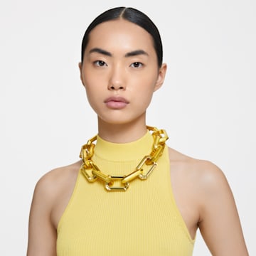 Lucent necklace, Statement, Yellow - Swarovski, 5657702