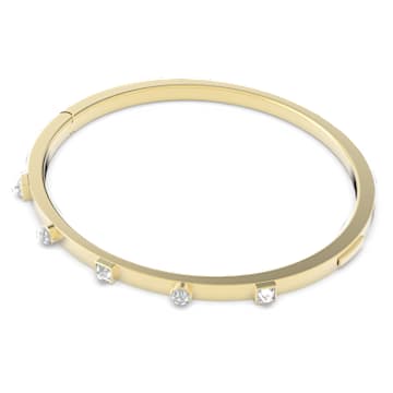Thrilling 手镯, 混合切割, 白色, 镀金色调 - Swarovski, 5572922
