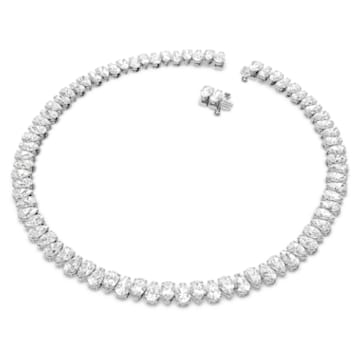 Millenia 项链, 梨形切割, 白色, 镀铑 - Swarovski, 5598362