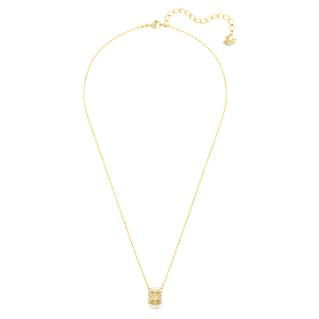 Millenia necklace, Octagon cut, Yellow, Gold-tone plated - Swarovski, 5598421