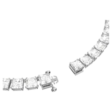 Millenia necklace, Square cut, White, Rhodium plated - Swarovski, 5599153