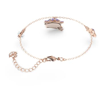 Little bracelet, Ox, Purple, Rose gold-tone plated - Swarovski, 5599156