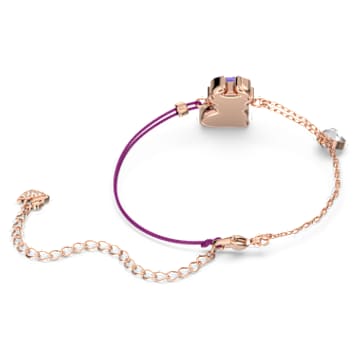 Chinese Zodiac Ox 手链, 牛, 紫色, 镀玫瑰金色调 - Swarovski, 5599280