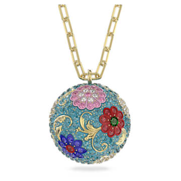 Flower of Fortune pendant, Flower, Multicolored, Gold-tone plated - Swarovski, 5599484