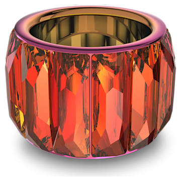 Curiosa cocktail ring, Baguette cut, Pink - Swarovski, 5599892