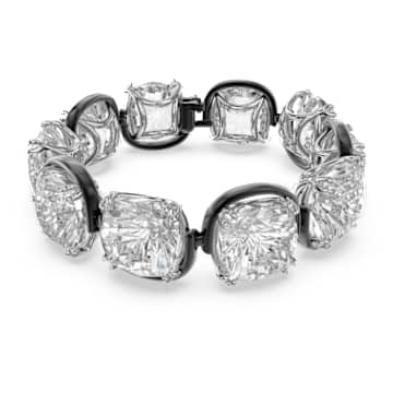 Harmonia bracelet, Cushion cut, White, Mixed metal finish - Swarovski, 5600047