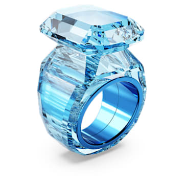 Lucent cocktail ring, Octagon cut, Blue - Swarovski, 5600235