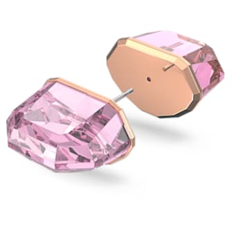 Lucent stud earring, Single, Pink, Rose gold-tone plated - Swarovski, 5600254