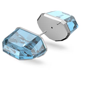 Lucent 耳钉耳环, 单个, 蓝色, 镀铑 - Swarovski, 5600255