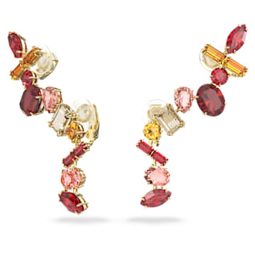 Gema 夹式耳环, 混合切割, 流光溢彩, 镀金色调 - Swarovski, 5600762