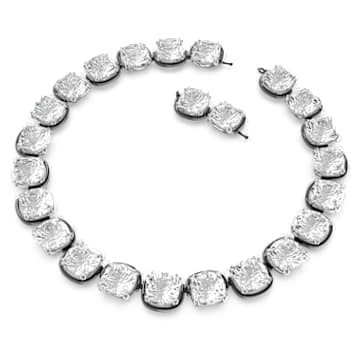 Harmonia 束颈项链, 枕形切割, 白色, 混合金属润饰 - Swarovski, 5600942