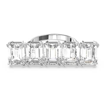 Millenia 戒指, 八角形切割, 白色, 镀铑 - Swarovski, 5601593