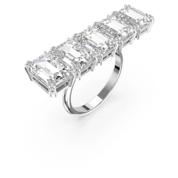 Millenia 戒指, 八角形切割, 白色, 镀铑 - Swarovski, 5601593