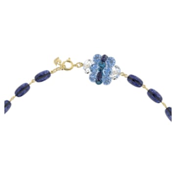 Somnia necklace, Extra long, Blue, Gold-tone plated - Swarovski, 5601905