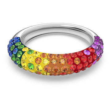Tigris ring, Multicolored, Rhodium plated - Swarovski, 5605014