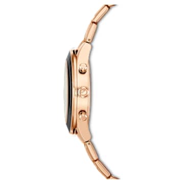 Octea Lux Sport watch, Swiss Made, Metal bracelet, Black, Rose gold-tone finish - Swarovski, 5610478