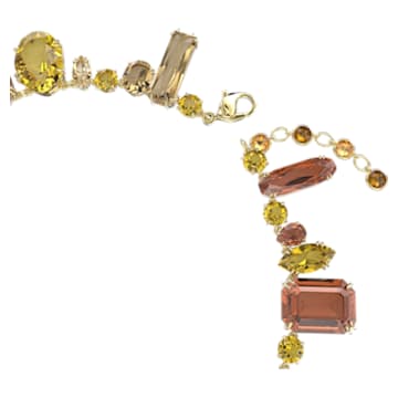 Gema 项链, 混合切割, 流光溢彩, 镀金色调 - Swarovski, 5610988