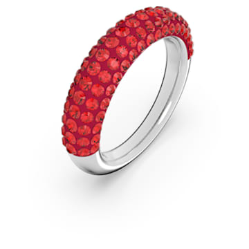 Tigris ring, Red, Rhodium plated - Swarovski, 5611176