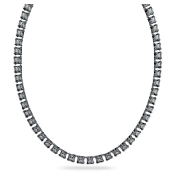 Millenia 项链, 方形切割, 灰色, 镀钌 - Swarovski, 5612683