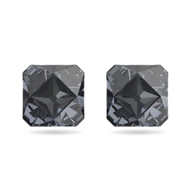 Ortyx 耳钉, 金字塔切割, 灰色, 镀钌 - Swarovski, 5613723