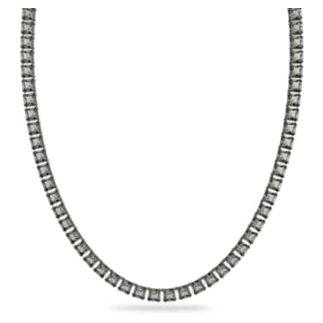 Millenia 项链, 方形切割, 大码, 灰色, 镀钌 - Swarovski, 5613900